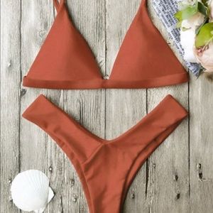 NWT Zaful Burnt Orange Bikini